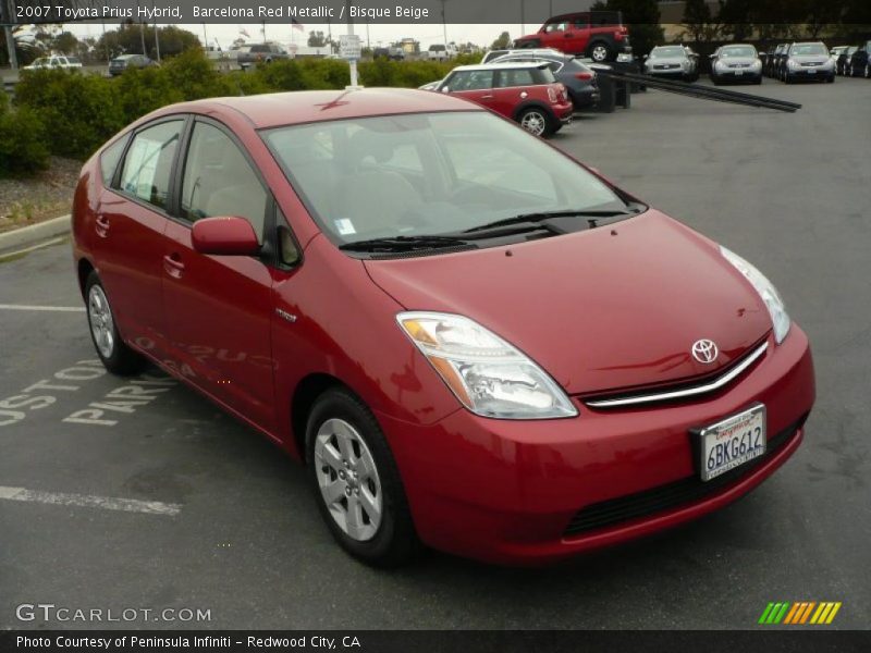 Barcelona Red Metallic / Bisque Beige 2007 Toyota Prius Hybrid