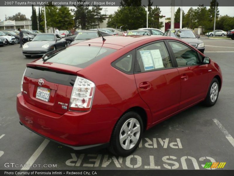 Barcelona Red Metallic / Bisque Beige 2007 Toyota Prius Hybrid