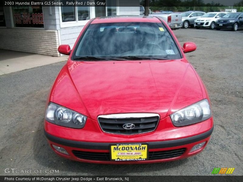 Rally Red / Dark Gray 2003 Hyundai Elantra GLS Sedan