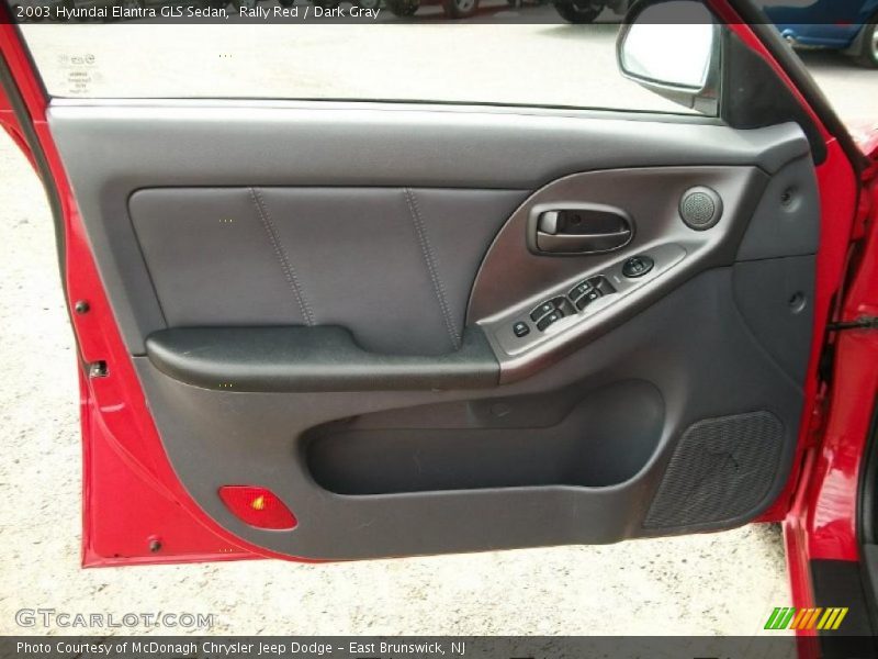 Rally Red / Dark Gray 2003 Hyundai Elantra GLS Sedan