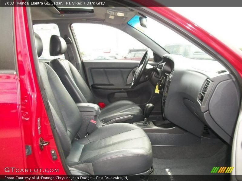 Rally Red / Dark Gray 2003 Hyundai Elantra GLS Sedan