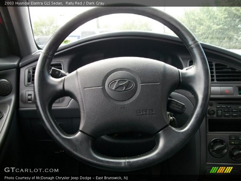 Rally Red / Dark Gray 2003 Hyundai Elantra GLS Sedan