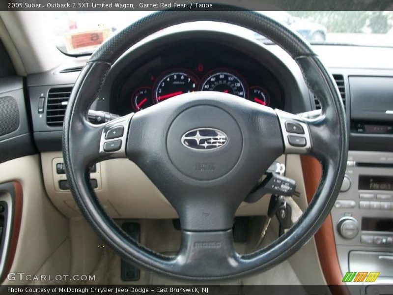 Garnet Red Pearl / Taupe 2005 Subaru Outback 2.5XT Limited Wagon