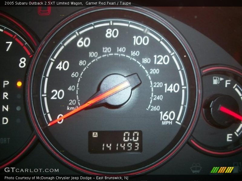 Garnet Red Pearl / Taupe 2005 Subaru Outback 2.5XT Limited Wagon