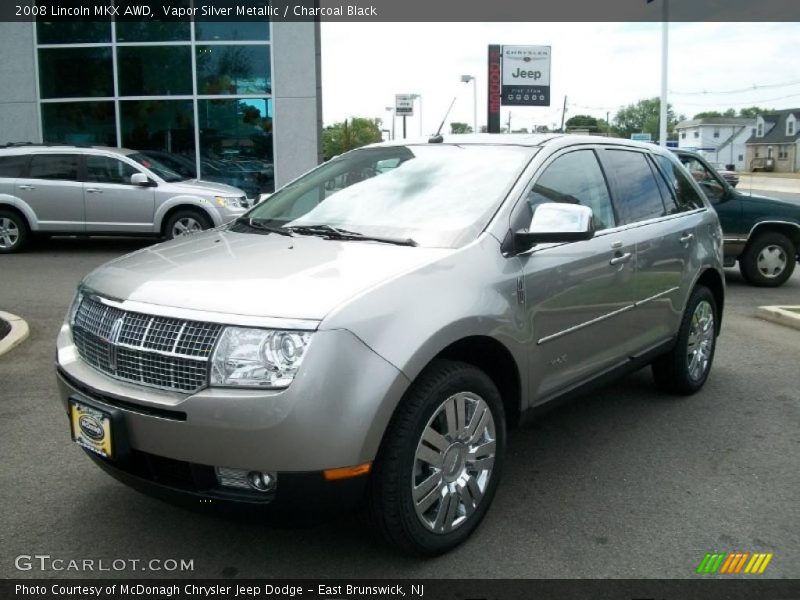 Vapor Silver Metallic / Charcoal Black 2008 Lincoln MKX AWD