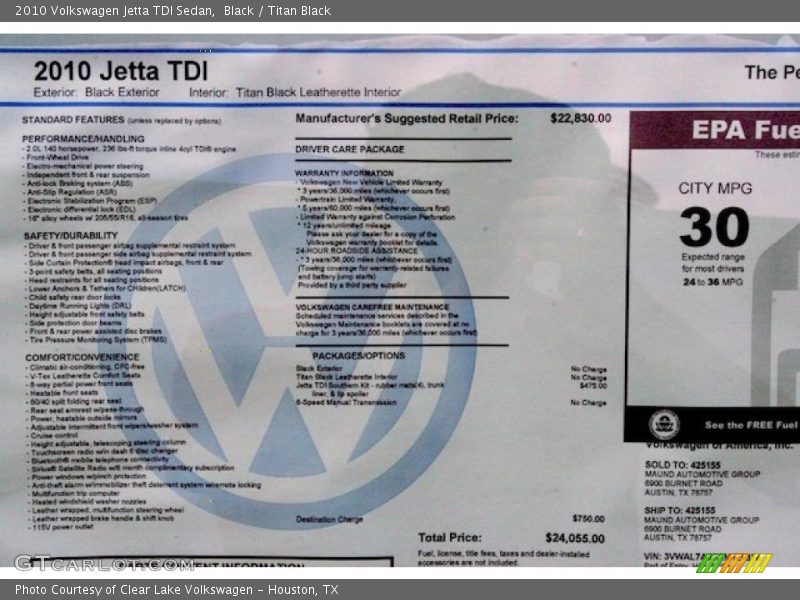 Black / Titan Black 2010 Volkswagen Jetta TDI Sedan