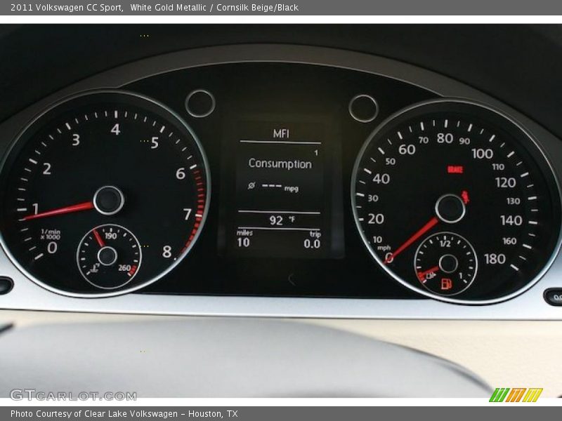 White Gold Metallic / Cornsilk Beige/Black 2011 Volkswagen CC Sport