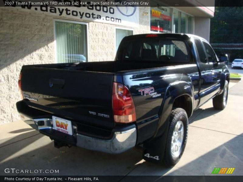 Black Sand Pearl / Graphite Gray 2007 Toyota Tacoma V6 TRD Access Cab 4x4