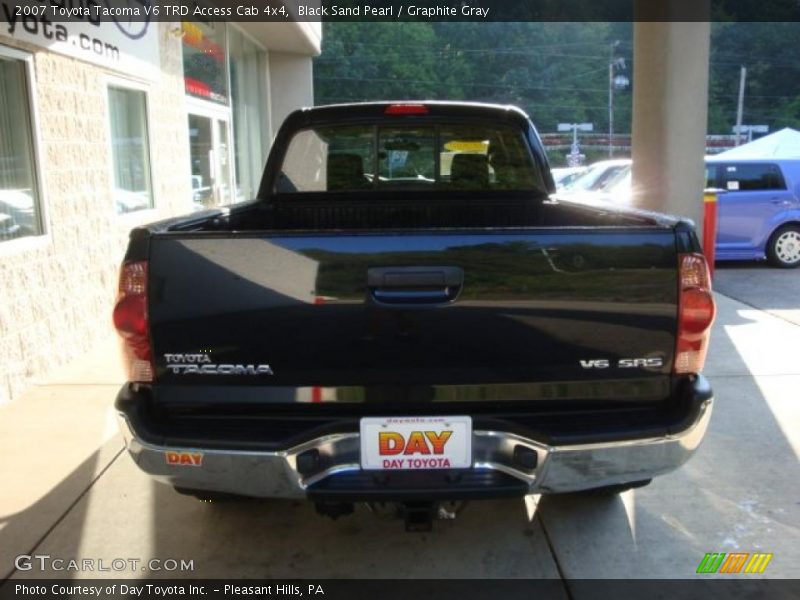 Black Sand Pearl / Graphite Gray 2007 Toyota Tacoma V6 TRD Access Cab 4x4