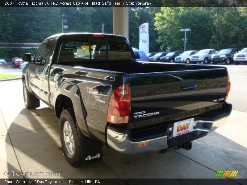 Black Sand Pearl / Graphite Gray 2007 Toyota Tacoma V6 TRD Access Cab 4x4