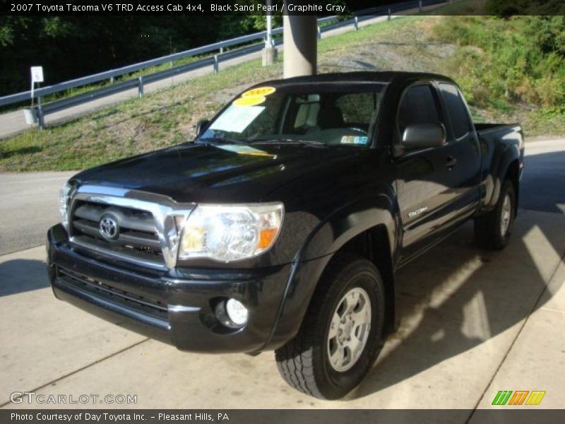 Black Sand Pearl / Graphite Gray 2007 Toyota Tacoma V6 TRD Access Cab 4x4