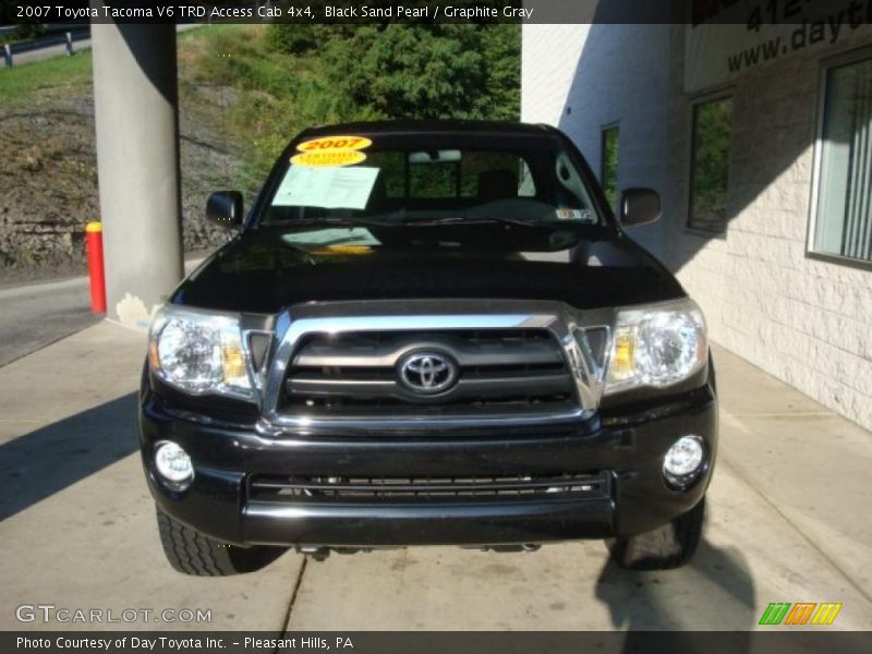 Black Sand Pearl / Graphite Gray 2007 Toyota Tacoma V6 TRD Access Cab 4x4