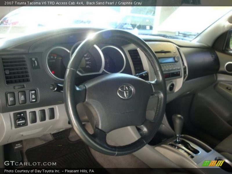 Black Sand Pearl / Graphite Gray 2007 Toyota Tacoma V6 TRD Access Cab 4x4