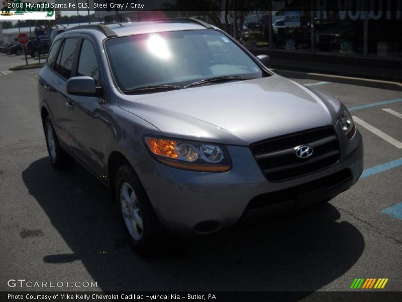 Steel Gray / Gray 2008 Hyundai Santa Fe GLS
