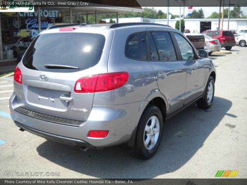 Steel Gray / Gray 2008 Hyundai Santa Fe GLS