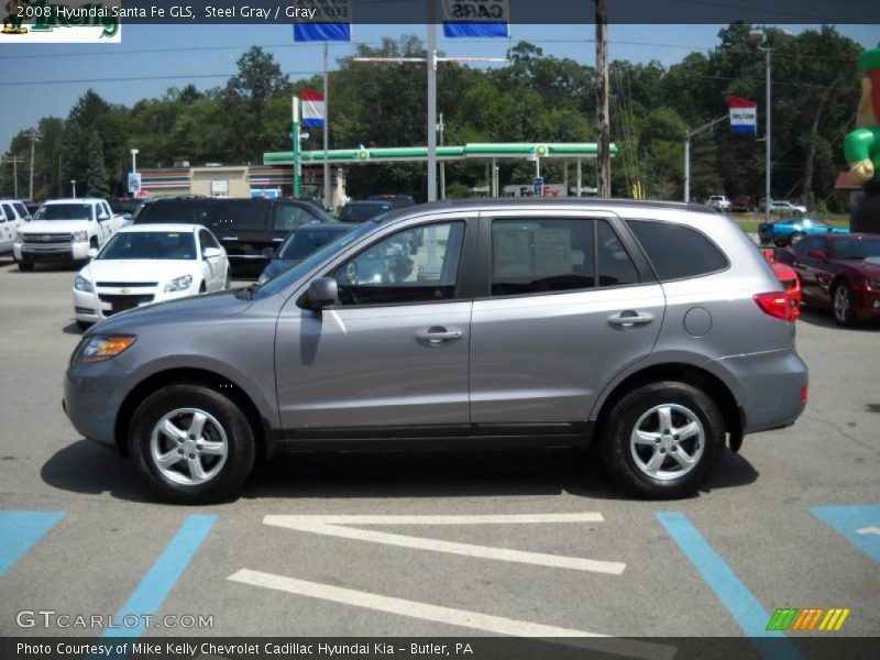 Steel Gray / Gray 2008 Hyundai Santa Fe GLS