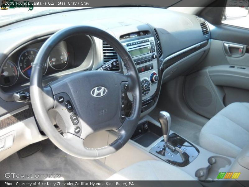 Steel Gray / Gray 2008 Hyundai Santa Fe GLS