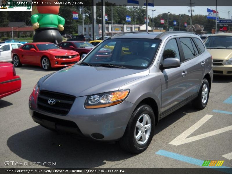 Steel Gray / Gray 2008 Hyundai Santa Fe GLS