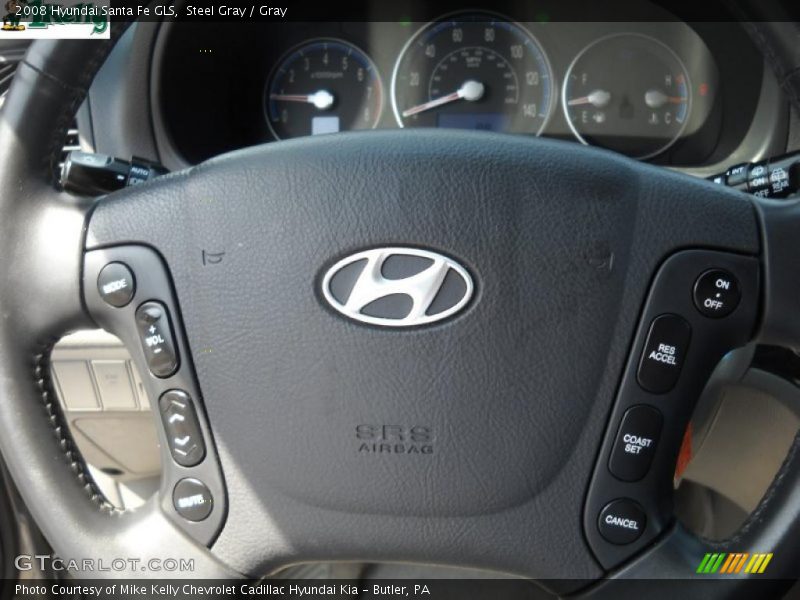 Steel Gray / Gray 2008 Hyundai Santa Fe GLS