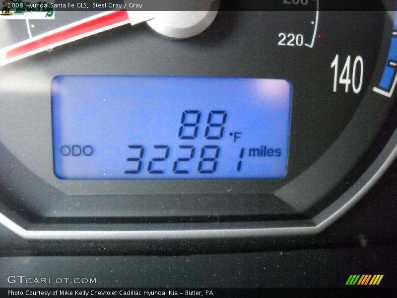 Steel Gray / Gray 2008 Hyundai Santa Fe GLS