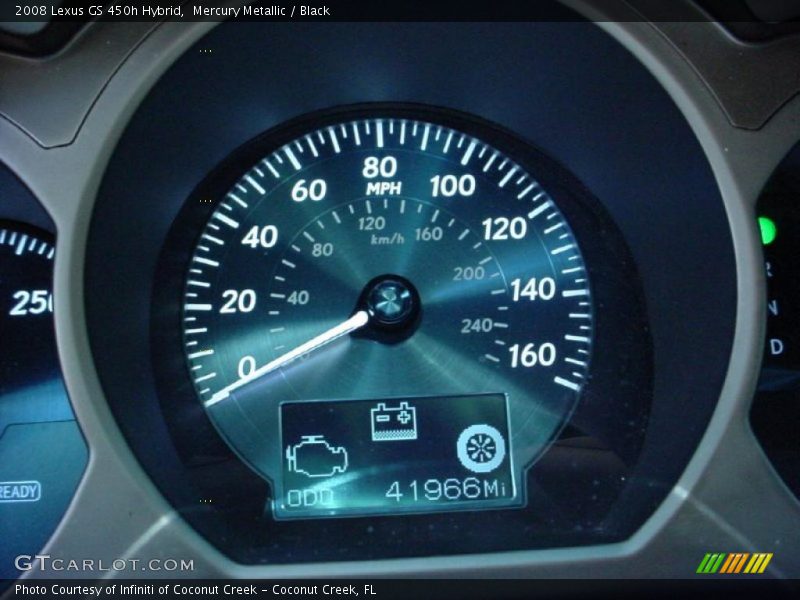 Mercury Metallic / Black 2008 Lexus GS 450h Hybrid