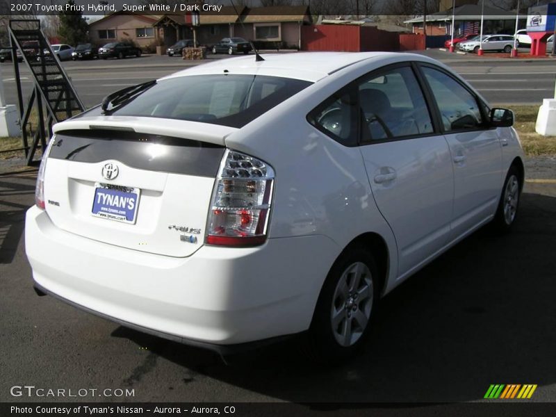 Super White / Dark Gray 2007 Toyota Prius Hybrid