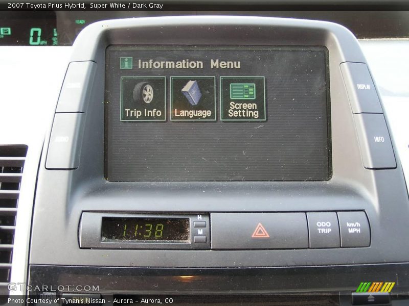 Super White / Dark Gray 2007 Toyota Prius Hybrid