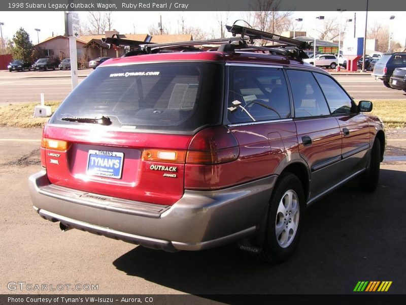 Ruby Red Pearl / Gray 1998 Subaru Legacy Outback Wagon