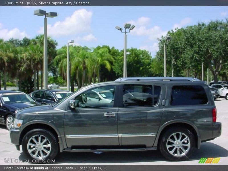 Silver Graphite Gray / Charcoal 2008 Infiniti QX 56