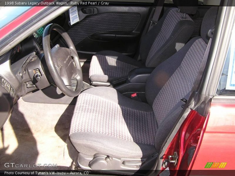 Ruby Red Pearl / Gray 1998 Subaru Legacy Outback Wagon