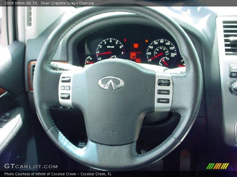 Silver Graphite Gray / Charcoal 2008 Infiniti QX 56