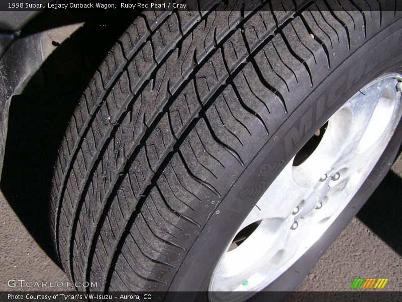 Ruby Red Pearl / Gray 1998 Subaru Legacy Outback Wagon
