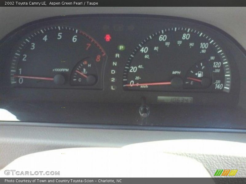 Aspen Green Pearl / Taupe 2002 Toyota Camry LE