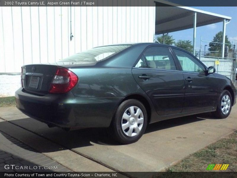 Aspen Green Pearl / Taupe 2002 Toyota Camry LE