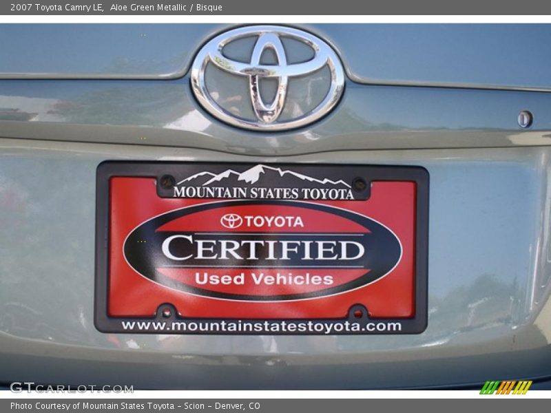 Aloe Green Metallic / Bisque 2007 Toyota Camry LE