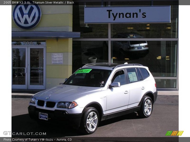 Titanium Silver Metallic / Black 2005 BMW X3 3.0i