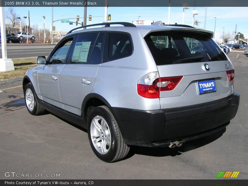 Titanium Silver Metallic / Black 2005 BMW X3 3.0i