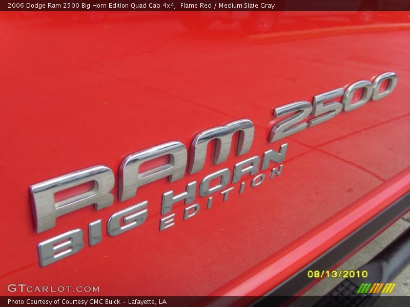 Flame Red / Medium Slate Gray 2006 Dodge Ram 2500 Big Horn Edition Quad Cab 4x4