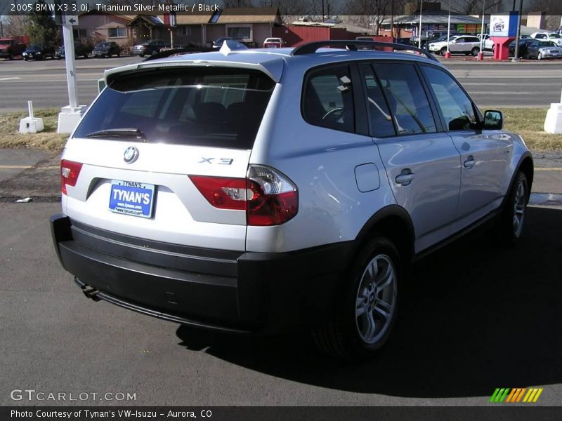 Titanium Silver Metallic / Black 2005 BMW X3 3.0i