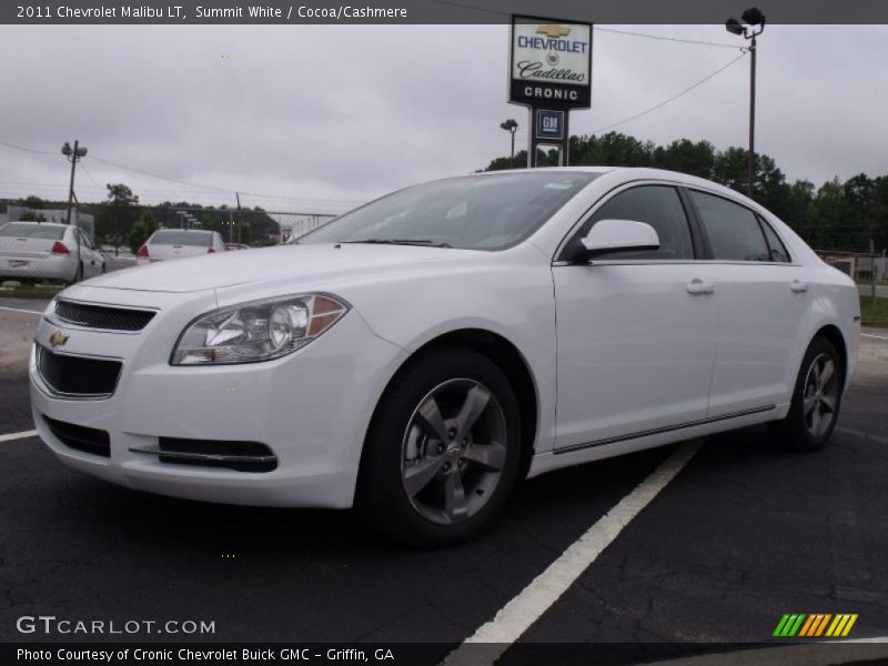 Summit White / Cocoa/Cashmere 2011 Chevrolet Malibu LT