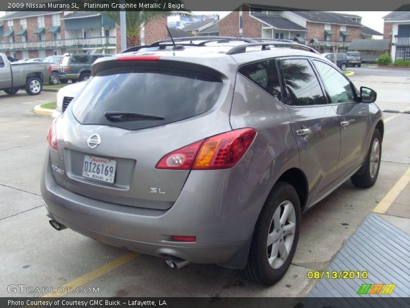 Platinum Graphite Metallic / Beige 2009 Nissan Murano SL