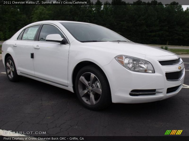 Summit White / Cocoa/Cashmere 2011 Chevrolet Malibu LT