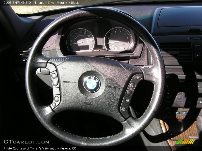 Titanium Silver Metallic / Black 2005 BMW X3 3.0i