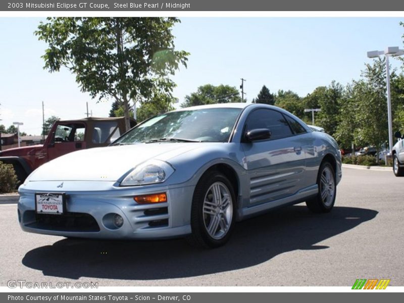 Steel Blue Pearl / Midnight 2003 Mitsubishi Eclipse GT Coupe