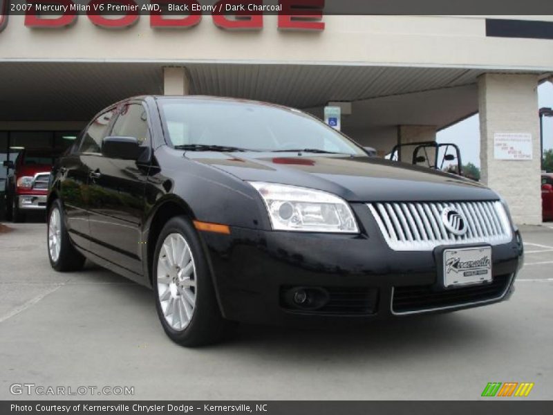 Black Ebony / Dark Charcoal 2007 Mercury Milan V6 Premier AWD