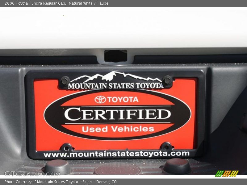Natural White / Taupe 2006 Toyota Tundra Regular Cab