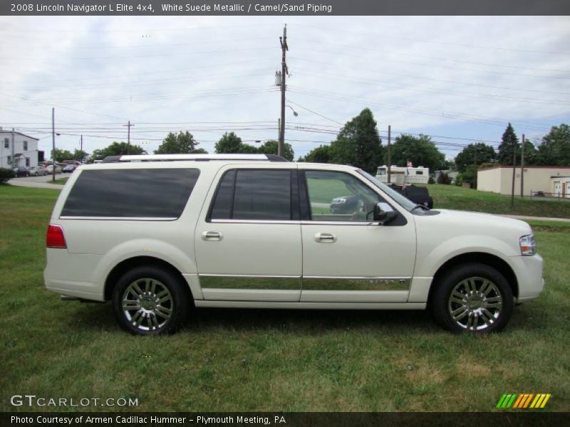 White Suede Metallic / Camel/Sand Piping 2008 Lincoln Navigator L Elite 4x4