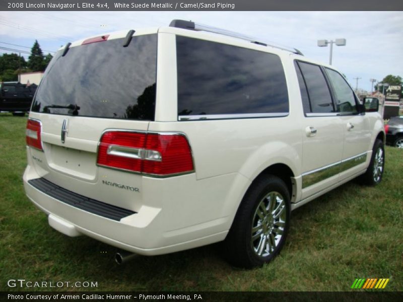 White Suede Metallic / Camel/Sand Piping 2008 Lincoln Navigator L Elite 4x4