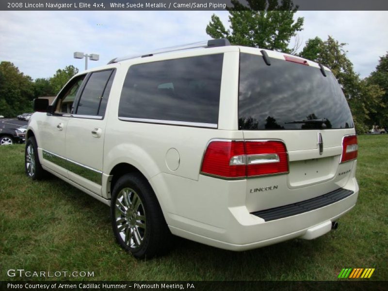 White Suede Metallic / Camel/Sand Piping 2008 Lincoln Navigator L Elite 4x4