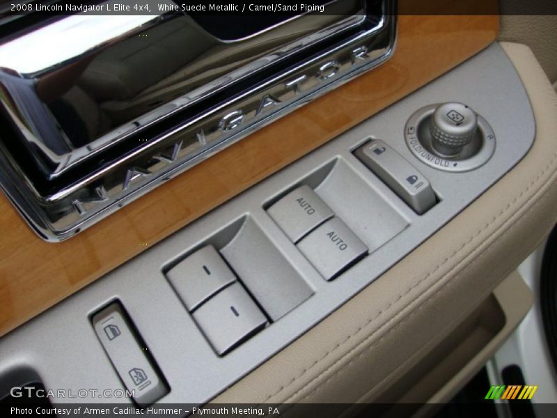 White Suede Metallic / Camel/Sand Piping 2008 Lincoln Navigator L Elite 4x4